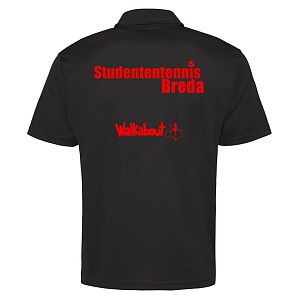 Herenpolo Studententennis Breda - zwart